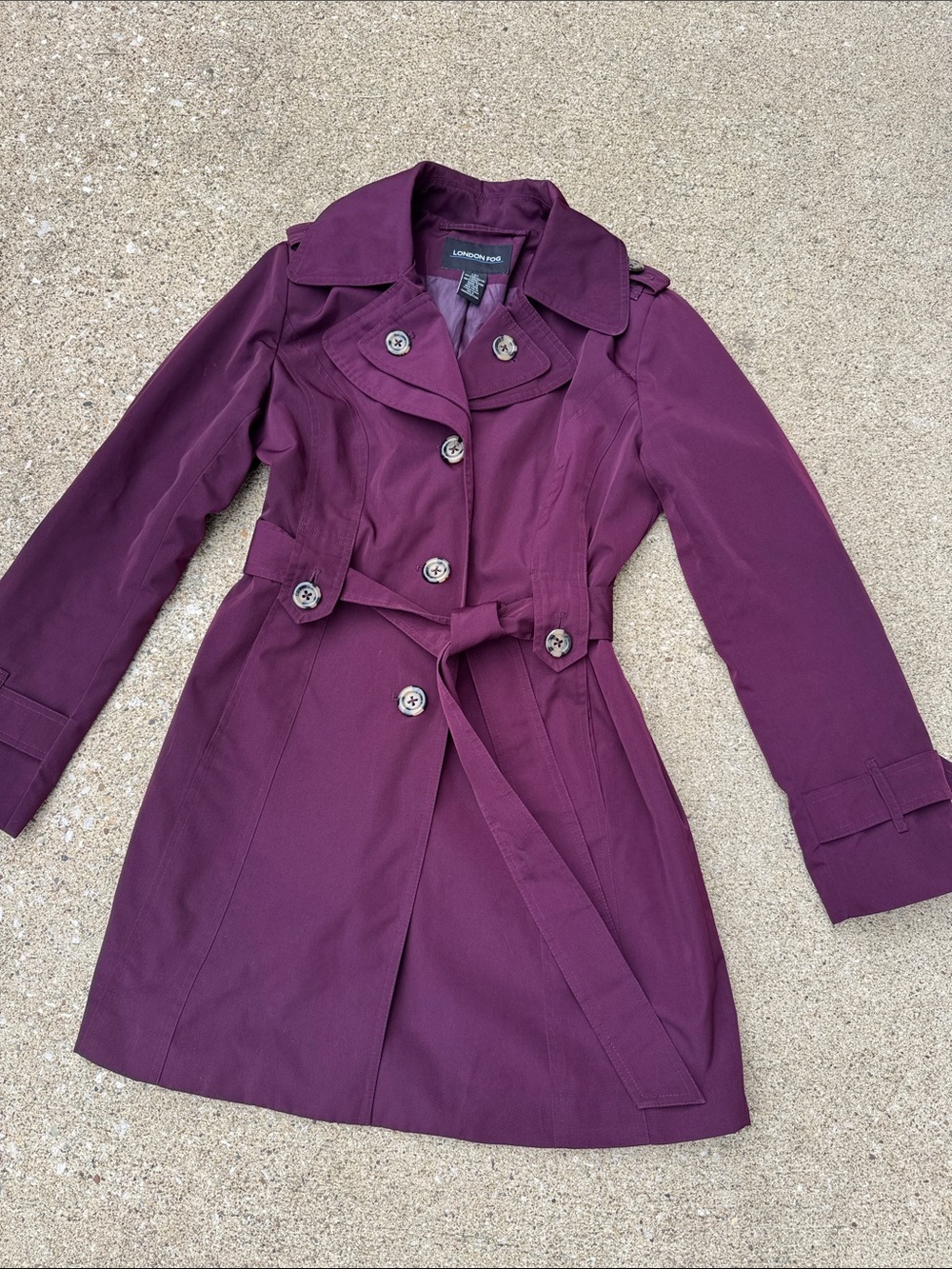 Women’s London Fog Purple Trench Size S